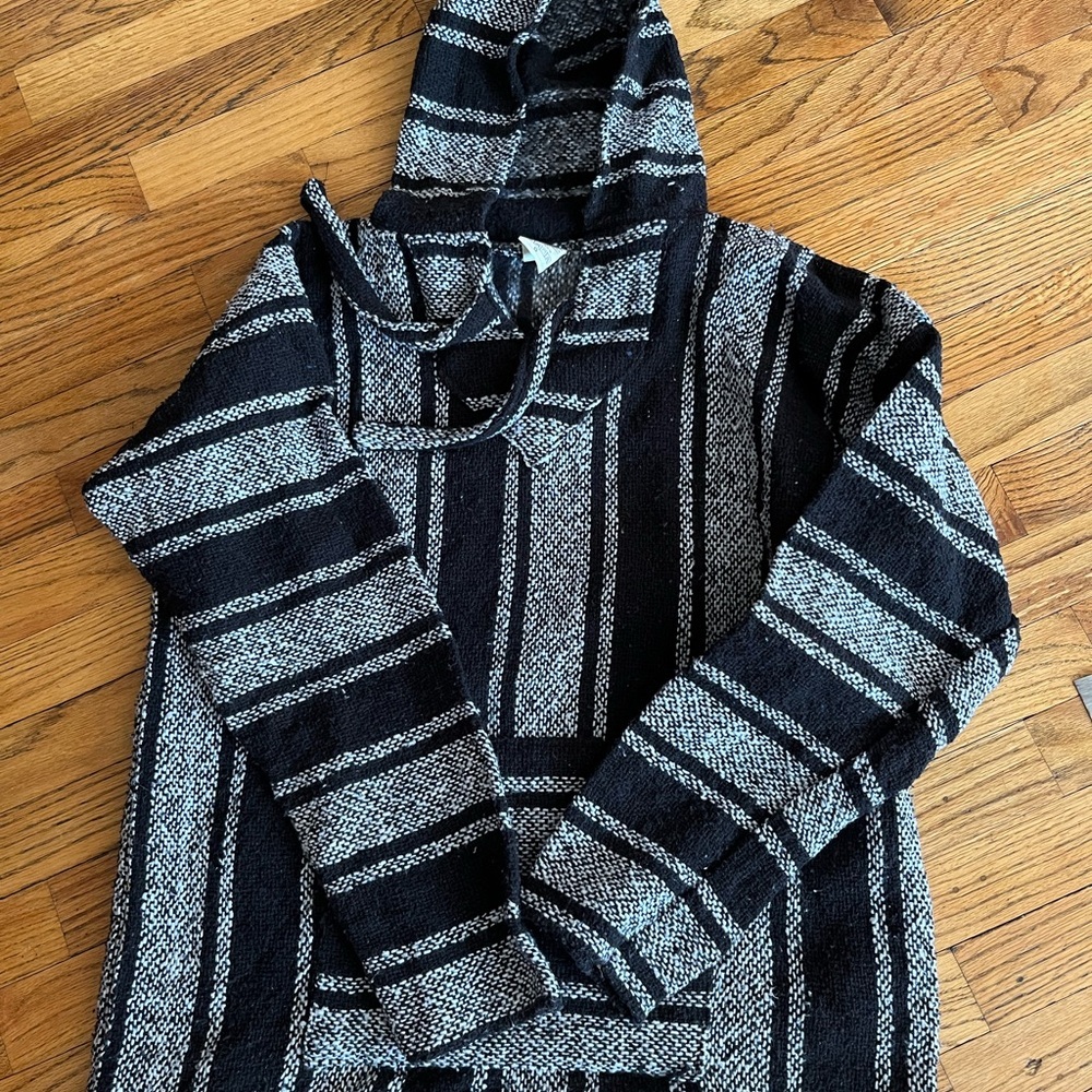 Striped Black and Gray Men's Hoodie